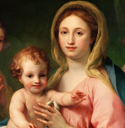 Madonna und Kind mit zwei Engeln, 1770-73 (Detail) von Anton Raphael Mengs